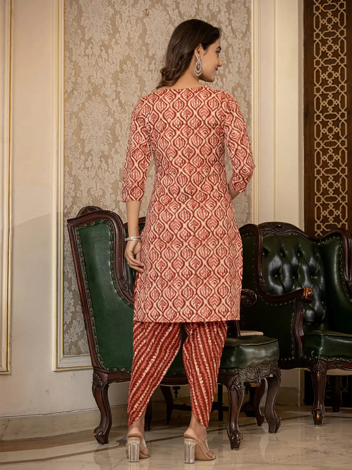 Rust-Cotton-Ethnic-Motifs-Straight-3-Piece-Kurta-Set