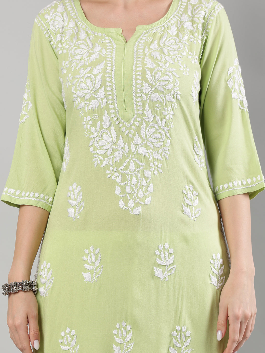 Green-Rayon-Embroidered-Kurta