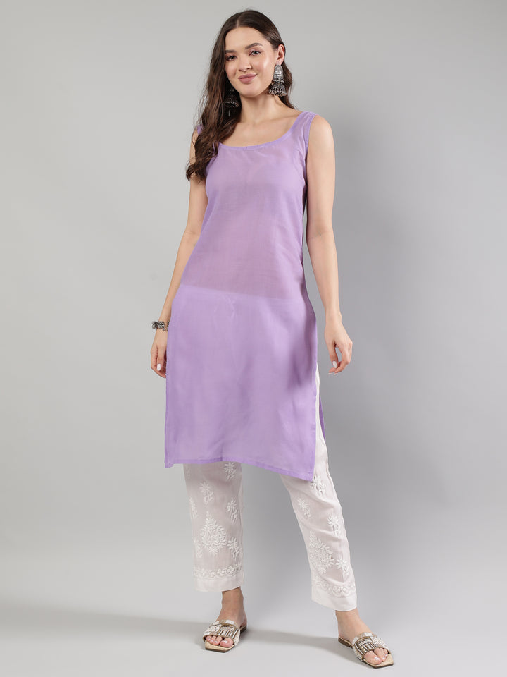 Mauve-Georgette-Lucknowi-Chikankari-Kurta-With-Slip