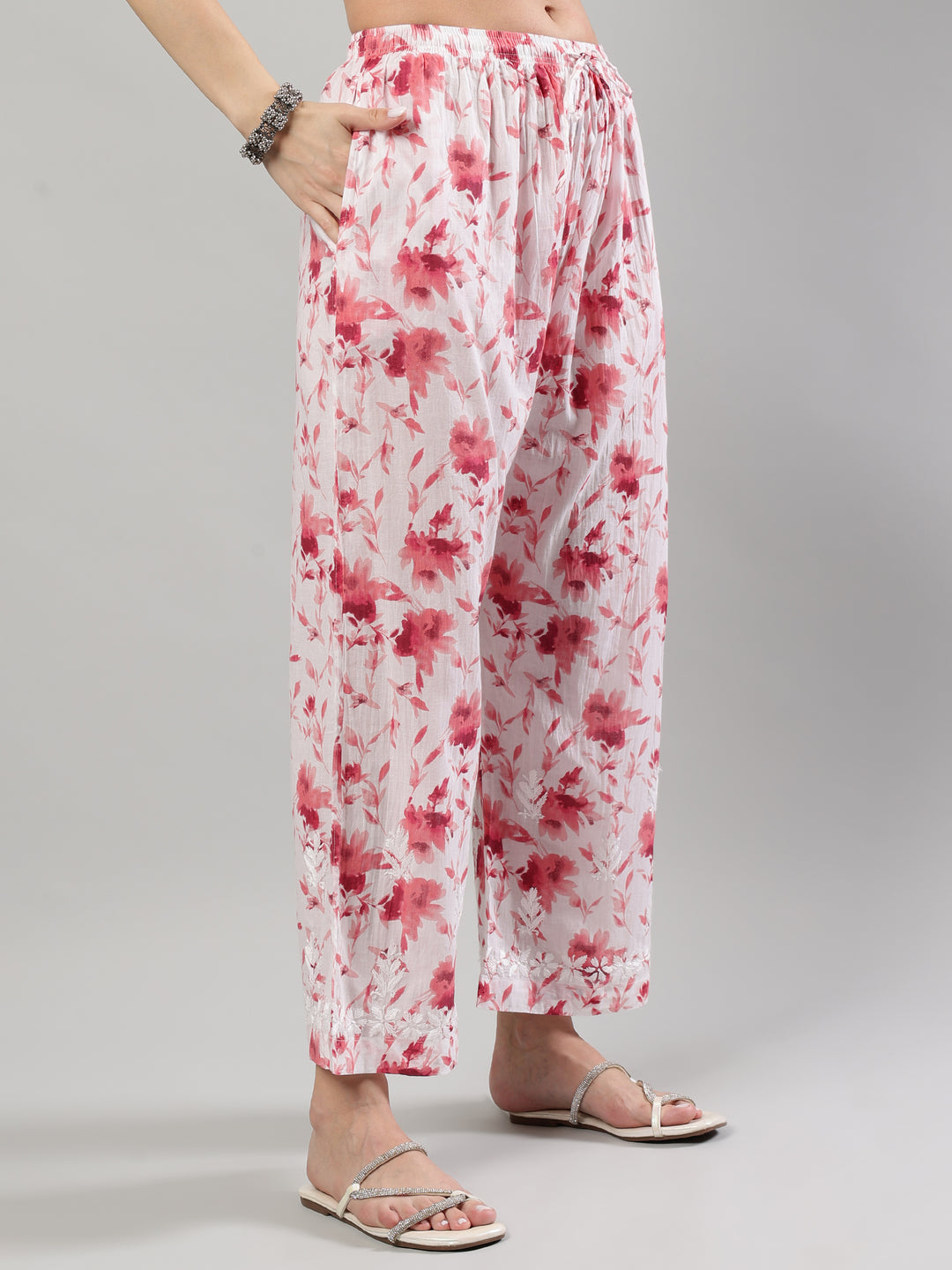 White-Cotton-Lucknowi-Chikankari-Kurta-Set