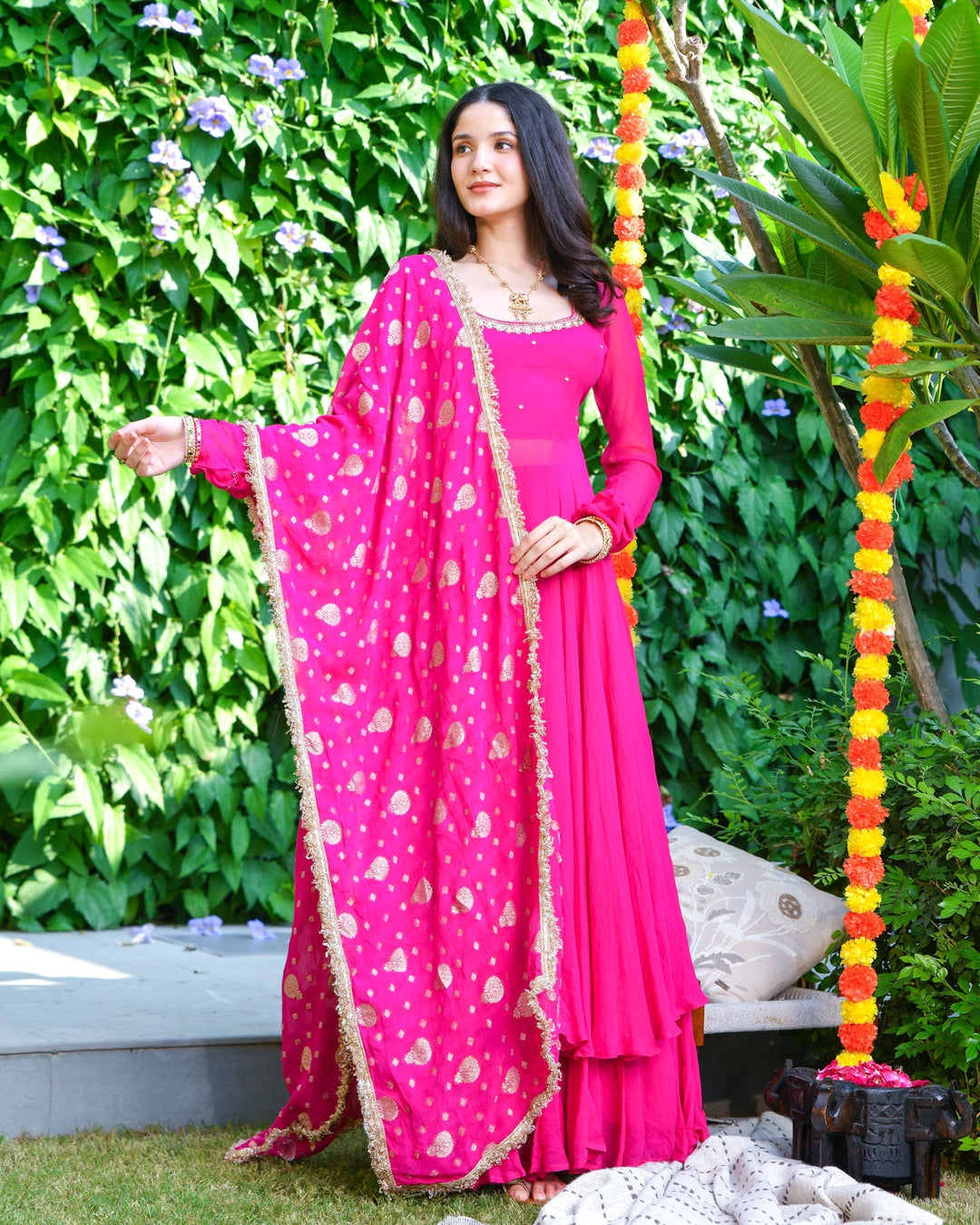 Pink-Embroidered-Georgette-3-Piece-Kurta-Set