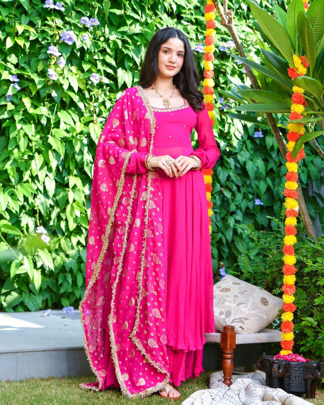 Pink-Embroidered-Georgette-3-Piece-Kurta-Set