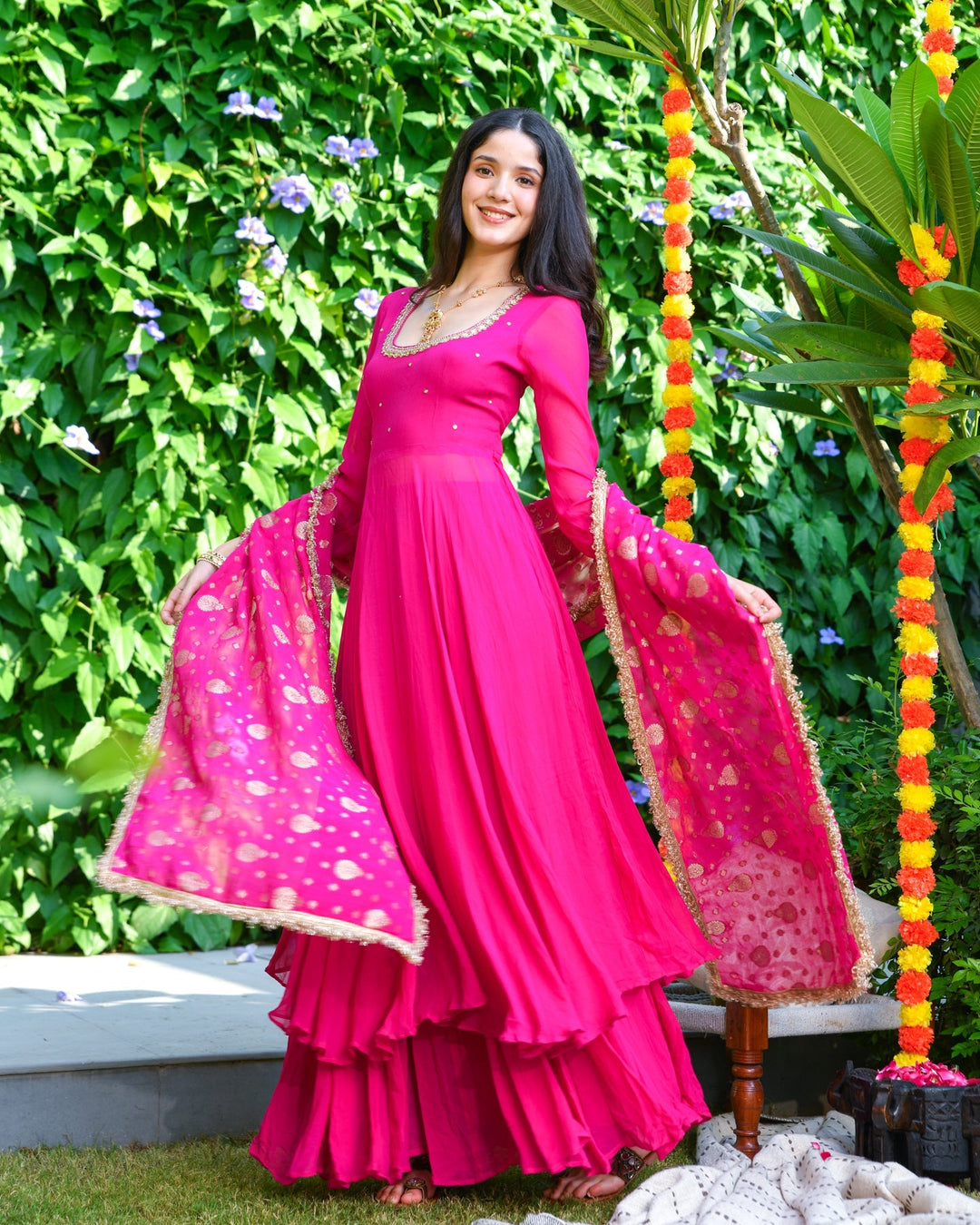 Pink-Embroidered-Georgette-3-Piece-Kurta-Set