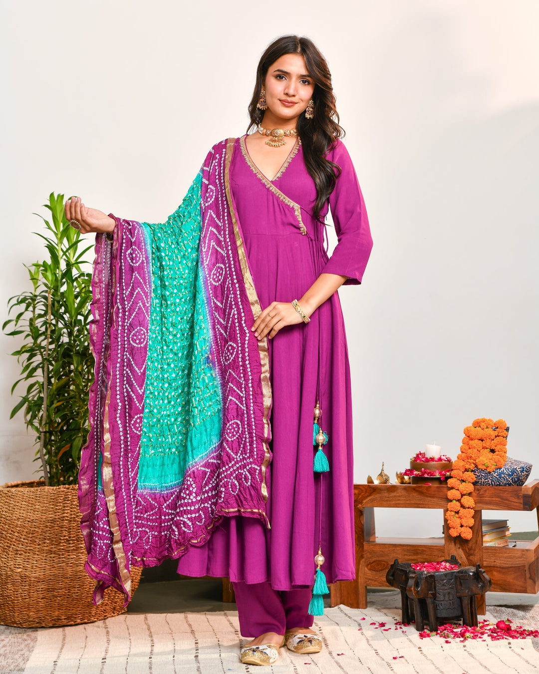 Purple-Rayon-Anarkali-3-Piece-Set
