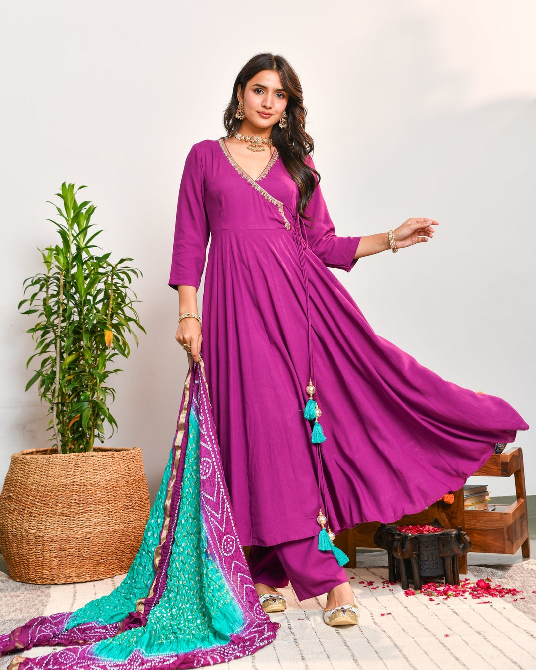 Purple-Rayon-Anarkali-3-Piece-Set