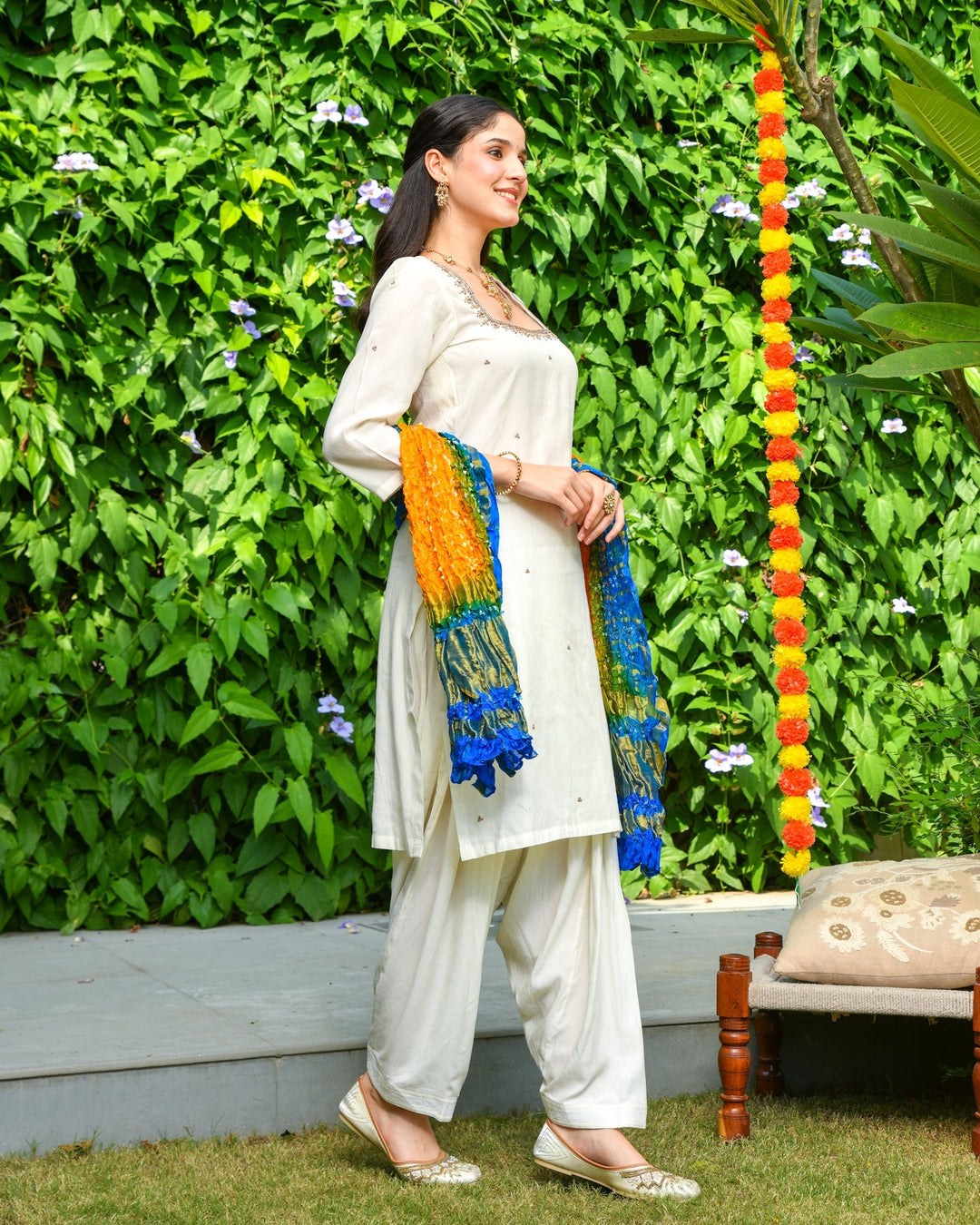 Off-White-Embroidered-Rayon-3-Piece-Kurta-Set