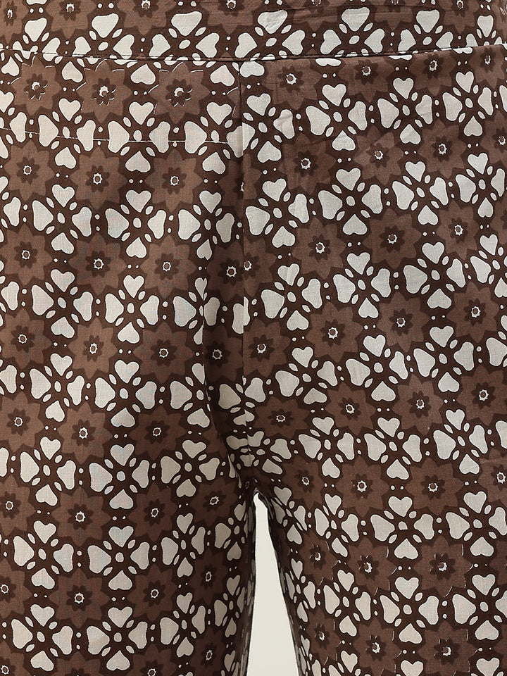 Brown-Straight-Cotton-3-Piece-Kurta-Set