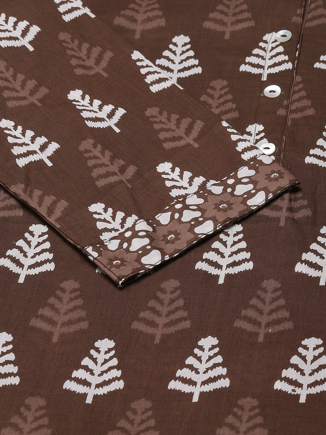 Brown-Straight-Cotton-3-Piece-Kurta-Set