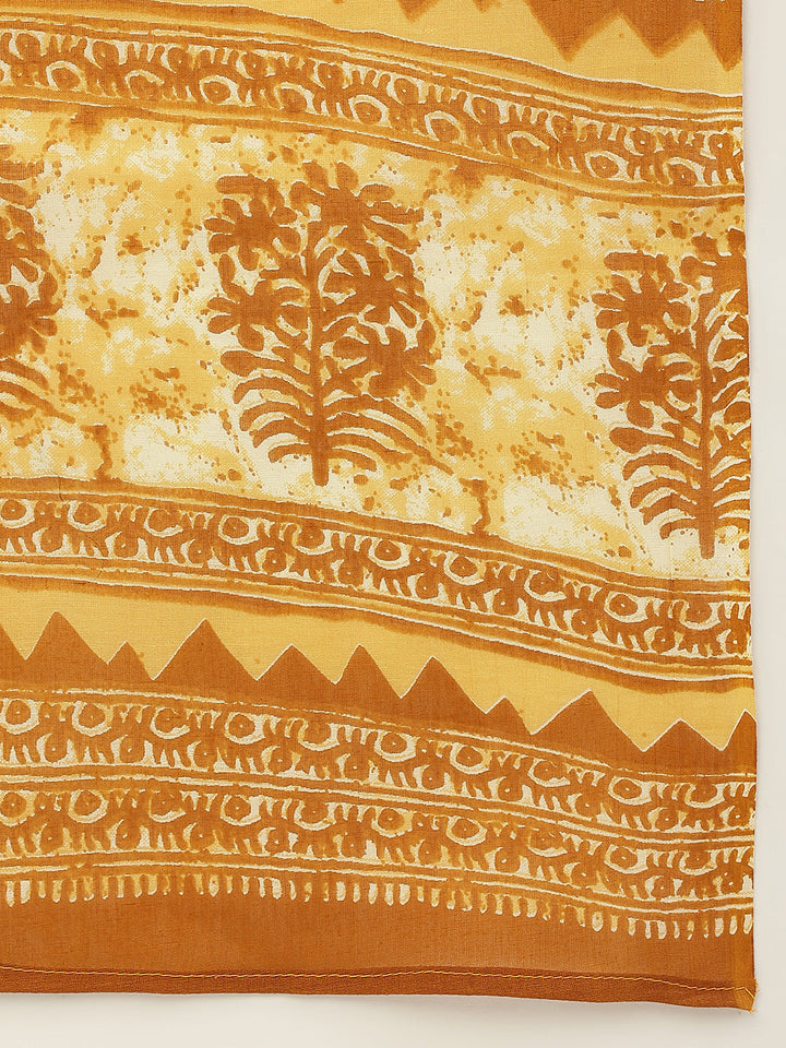 Yellow-Cotton-Straight-3-Piece-Kurta-Set