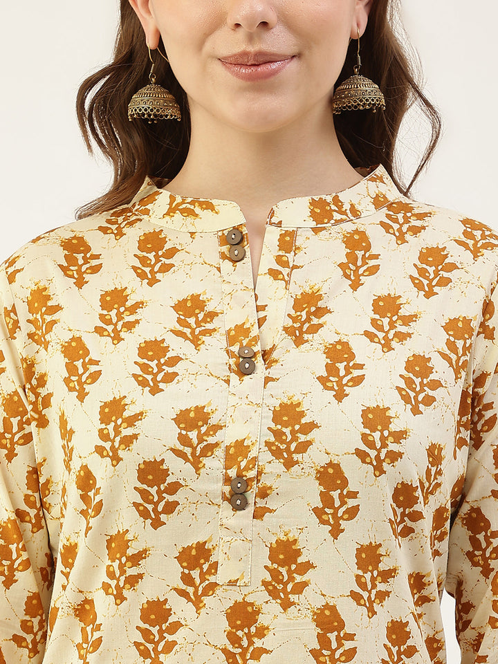 Yellow-Cotton-Straight-3-Piece-Kurta-Set