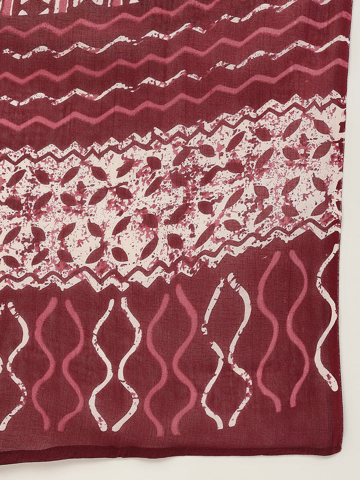 Maroon-Cotton-Straight-3-Piece-Kurta-Set