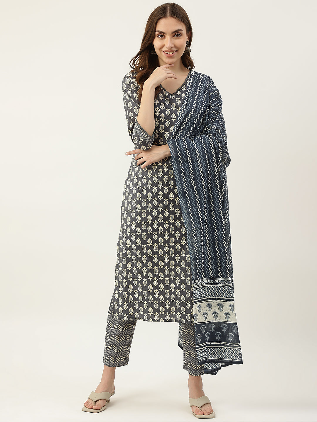 Grey-Cotton-Straight-3-Piece-Kurta-Set