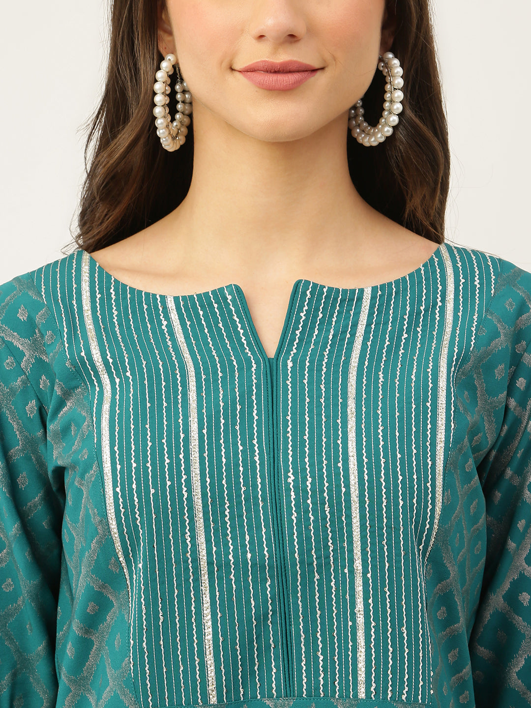Green-Crepe-Straight-3-Piece-Skirt-Set