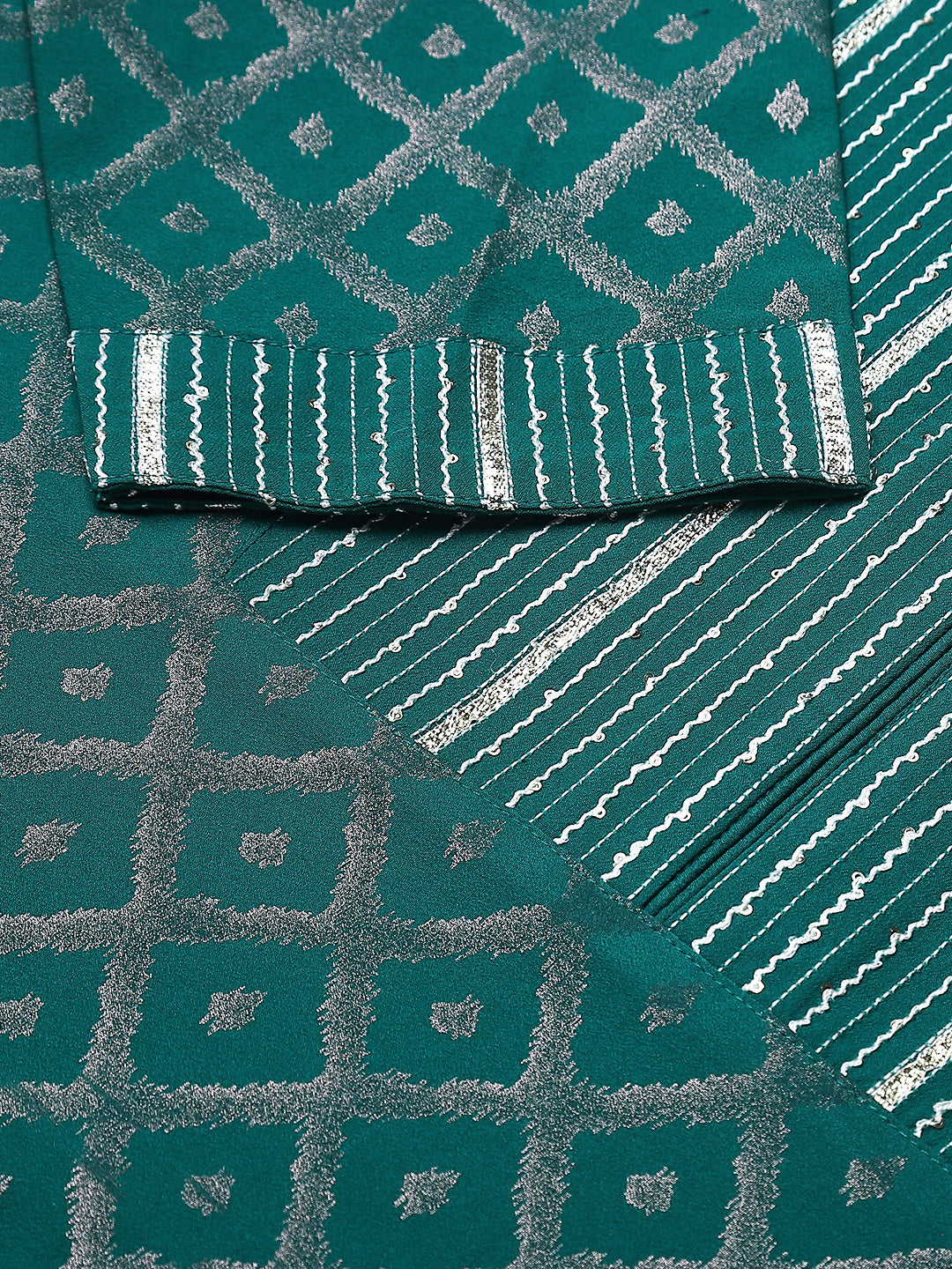 Green-Crepe-Straight-3-Piece-Skirt-Set