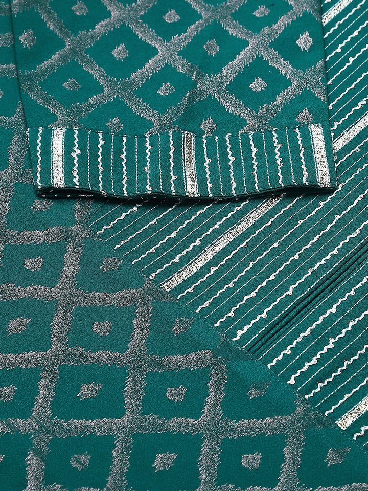 Green-Crepe-Straight-3-Piece-Skirt-Set