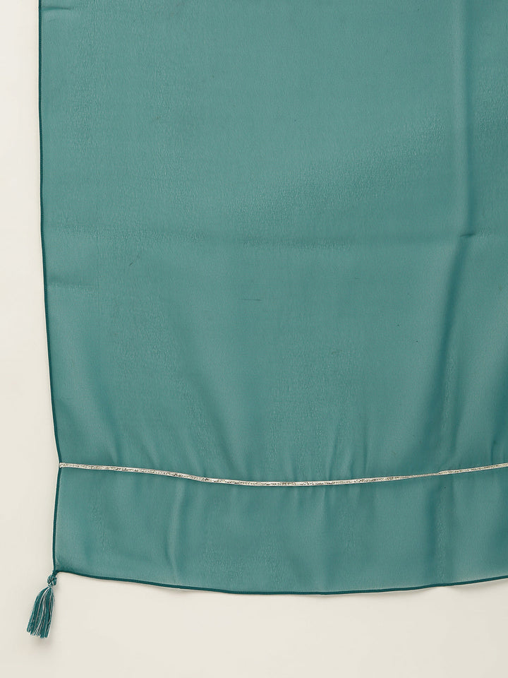 Green-Crepe-Straight-3-Piece-Skirt-Set