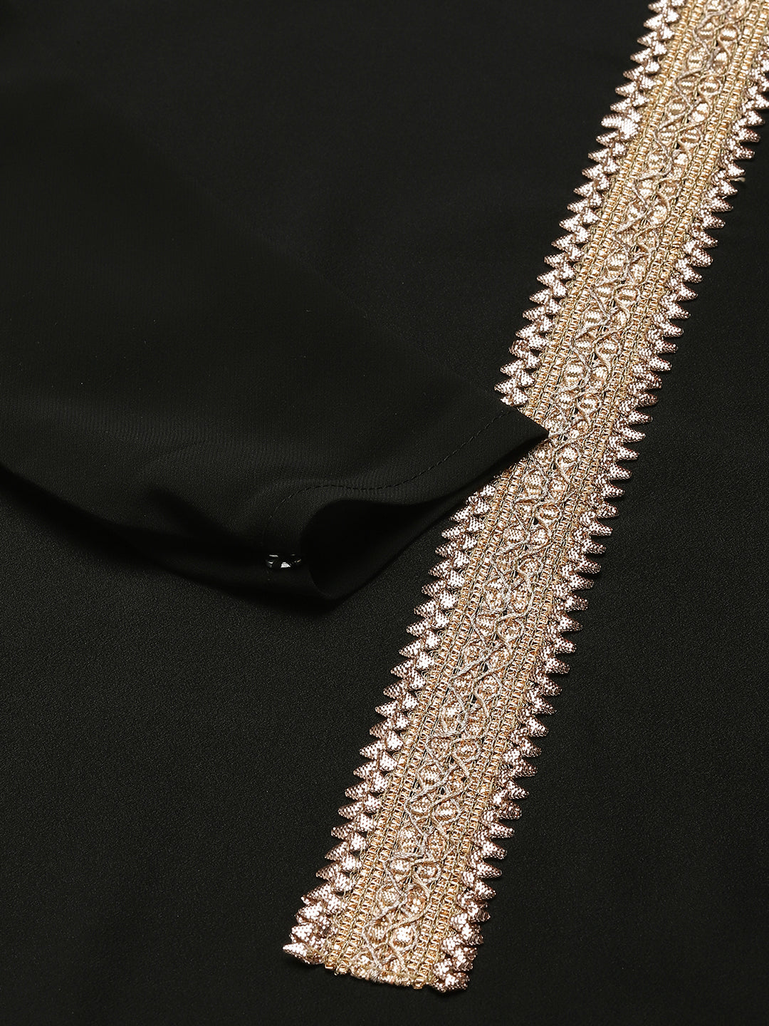 Black-Poly-Crepe-Straight-3-Piece-Kurta-Set