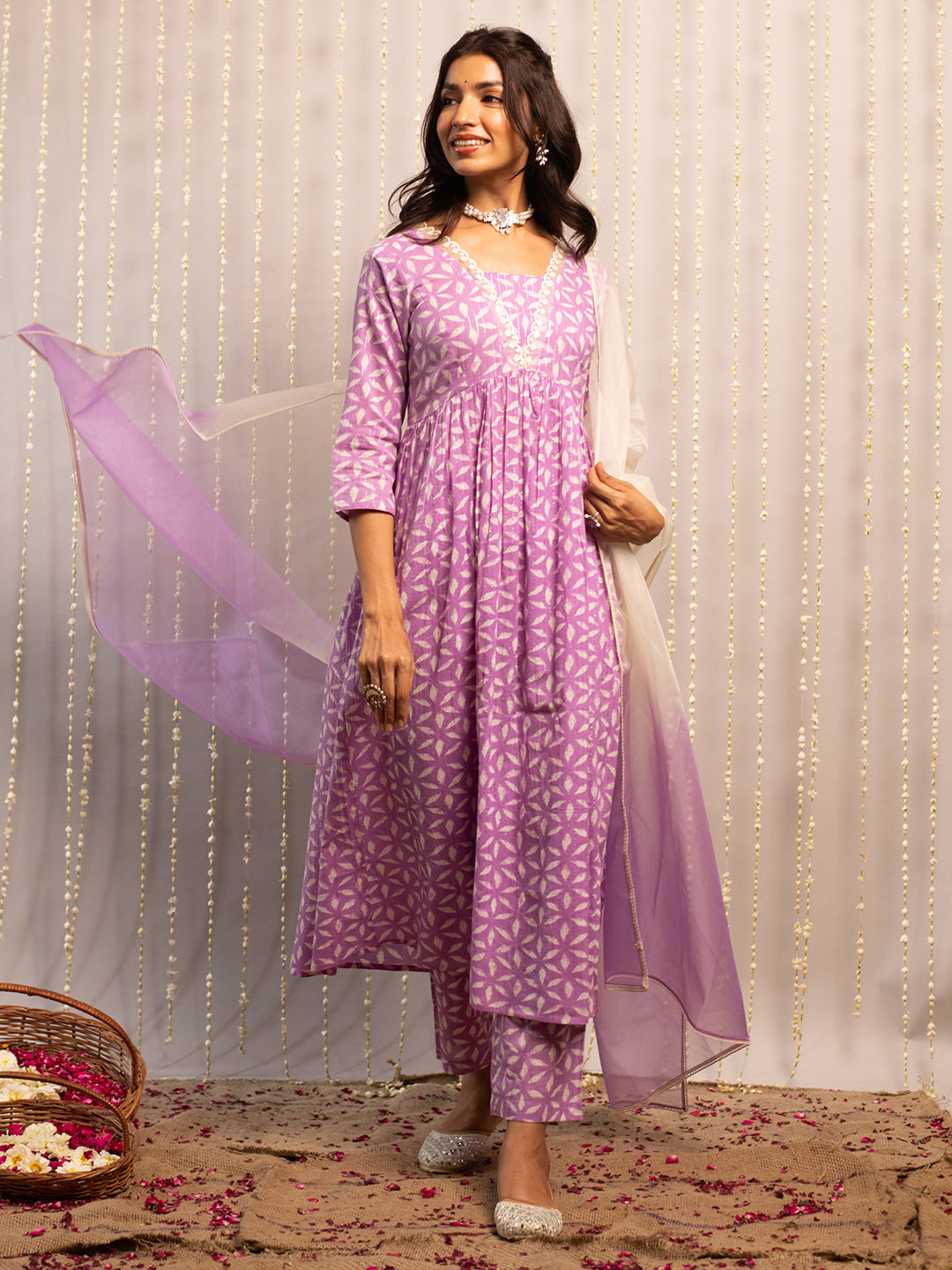 Lavender-Pure-Cotton-3-Piece-Kurta-Set