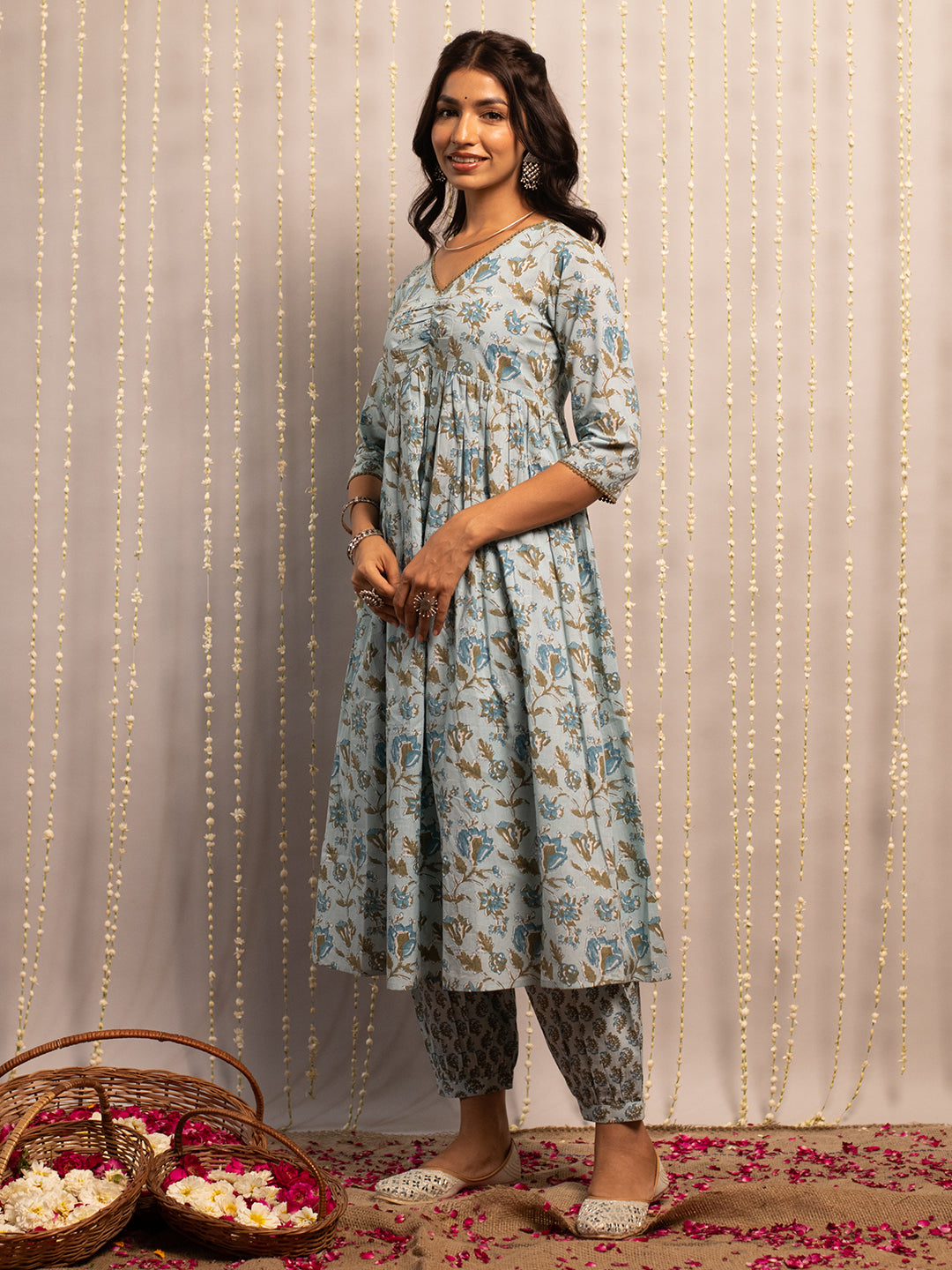 Light-Blue-Pure-Cotton-Flared-2-Piece-Kurta-Set
