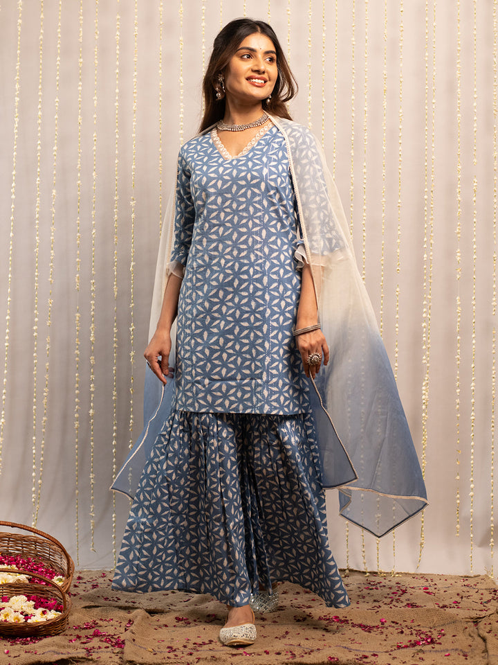 Teapot-Blue-Pure-Cotton-A-Line-3-Piece-Sharara-Set