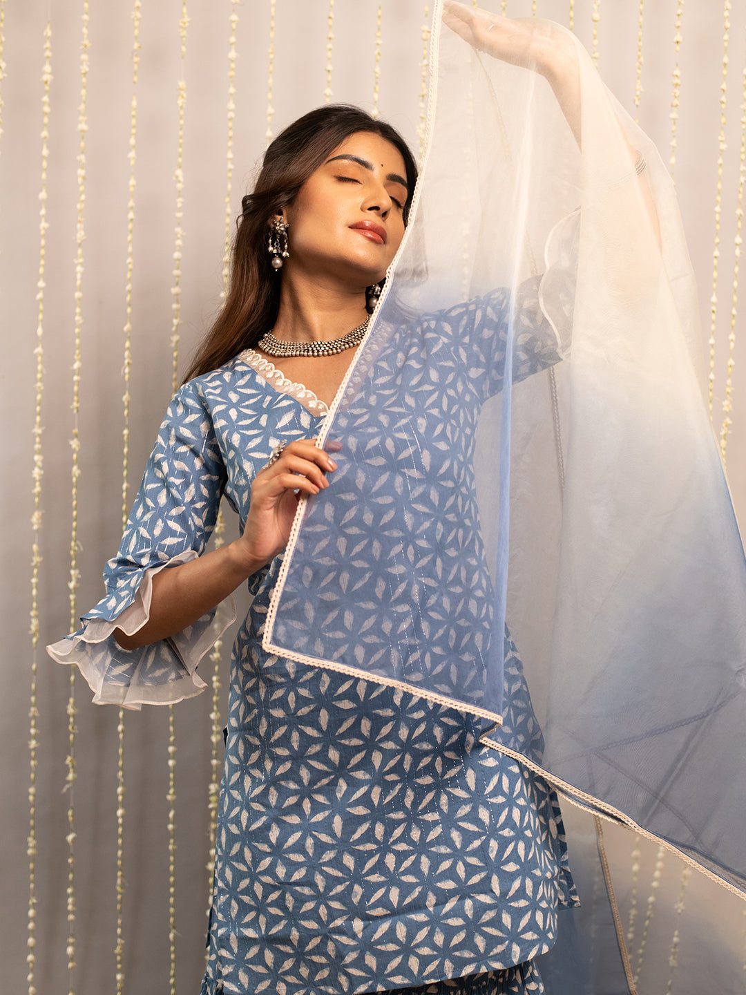 Teapot-Blue-Pure-Cotton-A-Line-3-Piece-Sharara-Set