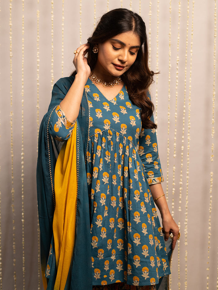 Mor-Peach-Pure-Cotton-Flared-3-Piece-Sharara-Set