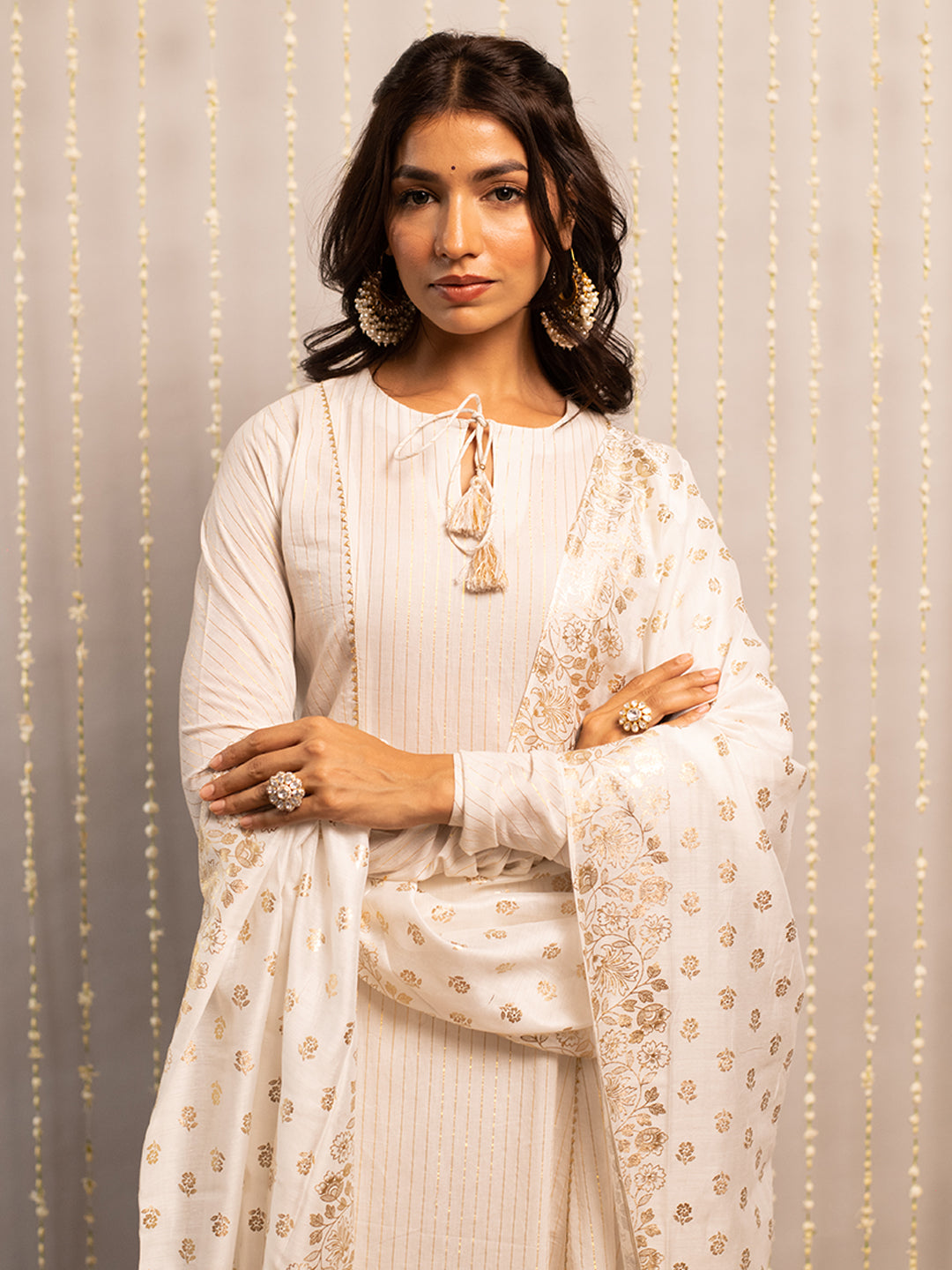 Off-White-Pure-Cotton-Flared-3-Piece-Kurta-Set