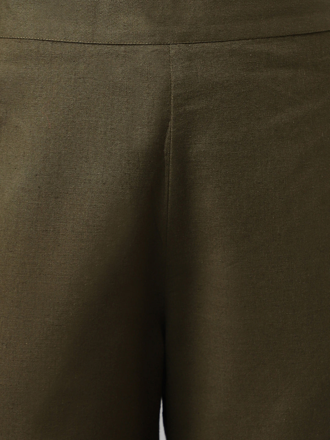 Olive-Green-Rayon-Straight-Sleeveless-2-Piece-Kurta-Set