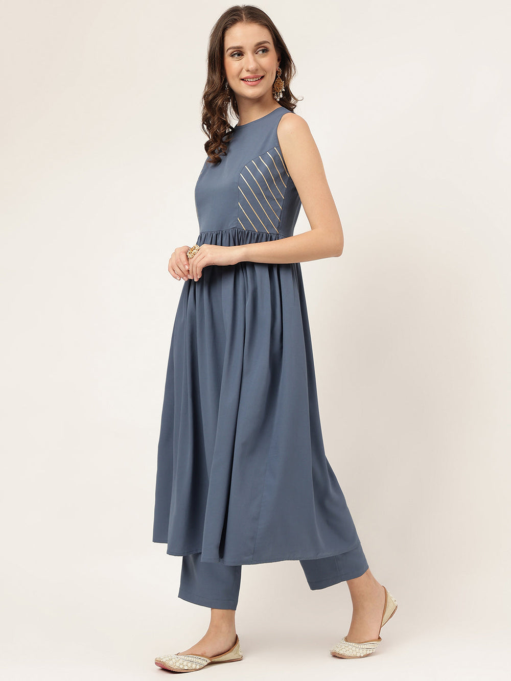Blue-Yonder-Poly-Crepe-A-Line-Sleeveless-3-Piece-Kurta-Set
