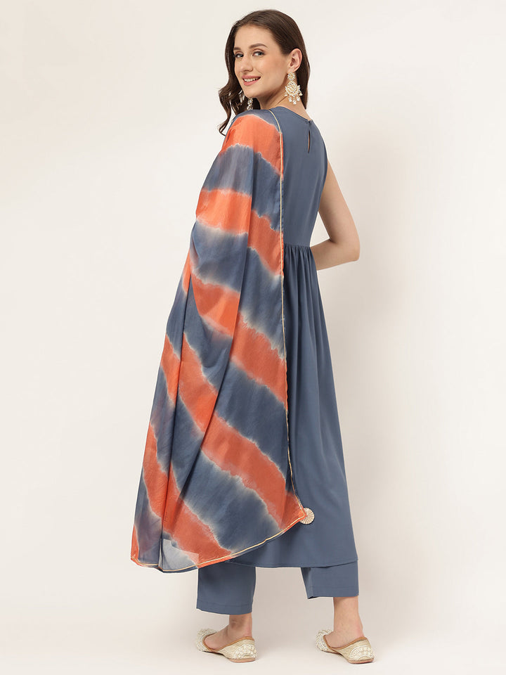 Blue-Yonder-Poly-Crepe-A-Line-Sleeveless-3-Piece-Kurta-Set