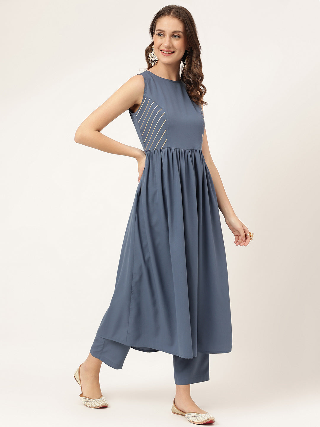 Blue-Yonder-Poly-Crepe-A-Line-Sleeveless-3-Piece-Kurta-Set