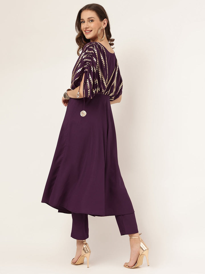Purple-Poly-Crepe-A-Line-2-Piece-Kurta-Set