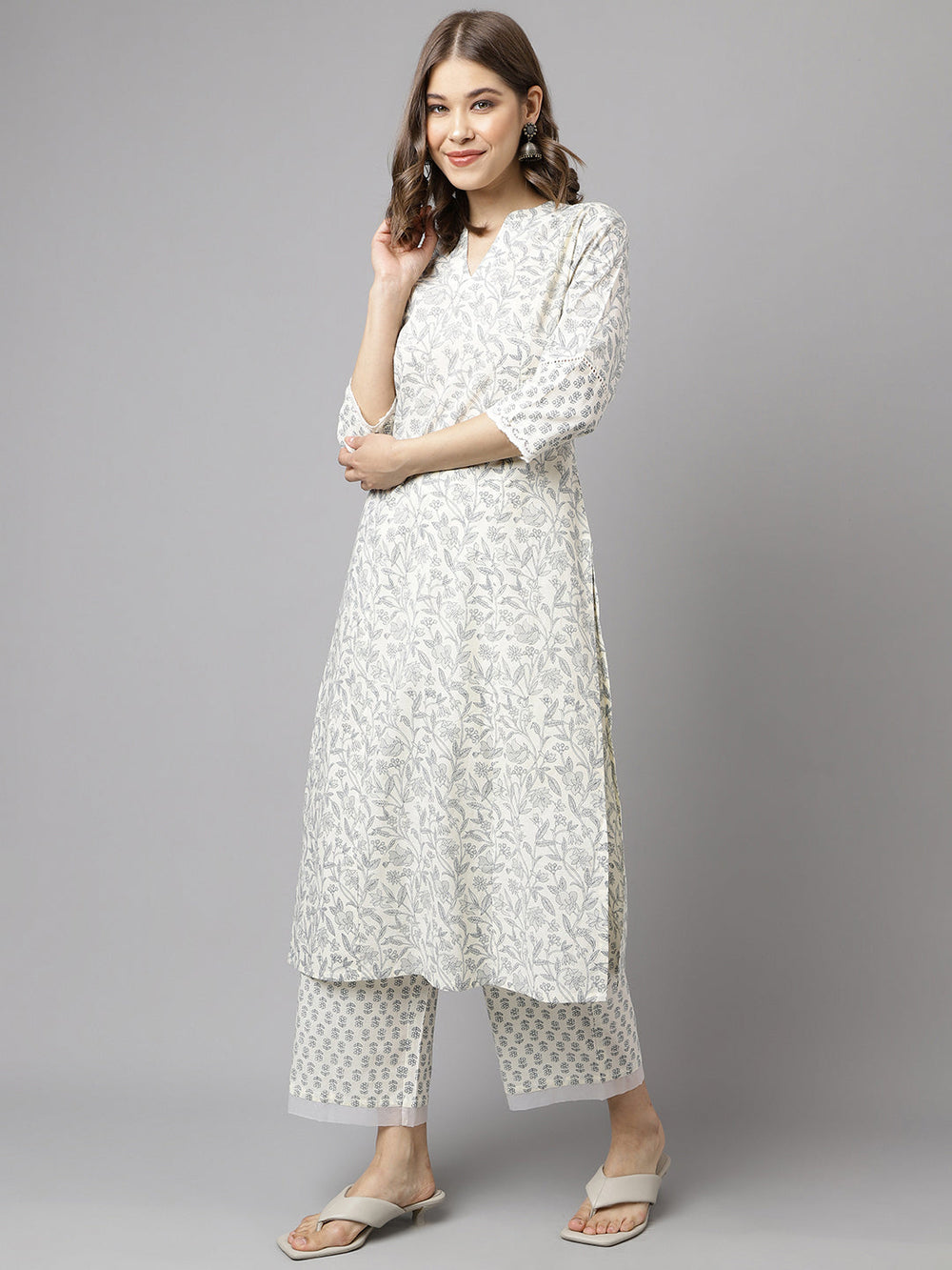 Off-White-Cotton-A-Line-2-Piece-Kurta-Set
