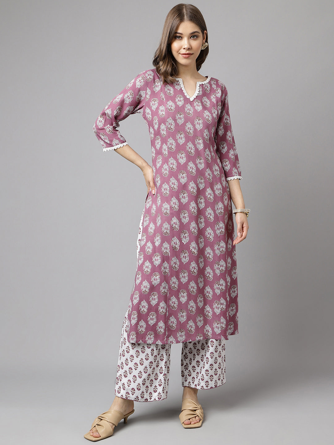 Light-Purple-Cotton-A-Line-2-Piece-Kurta-Set