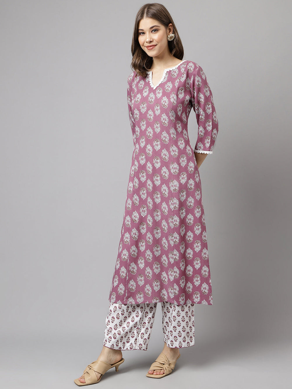 Light-Purple-Cotton-A-Line-2-Piece-Kurta-Set