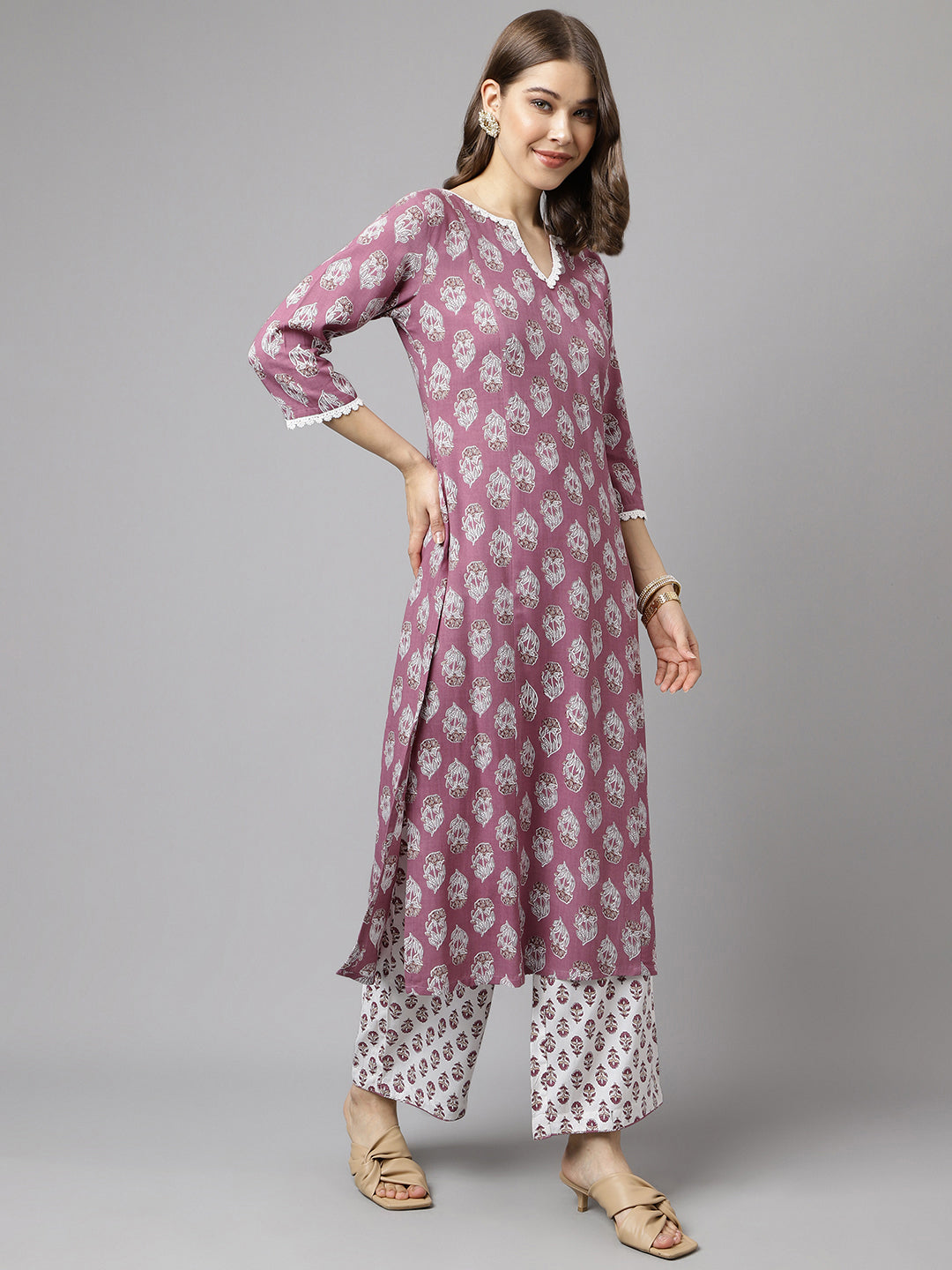 Light-Purple-Cotton-A-Line-2-Piece-Kurta-Set