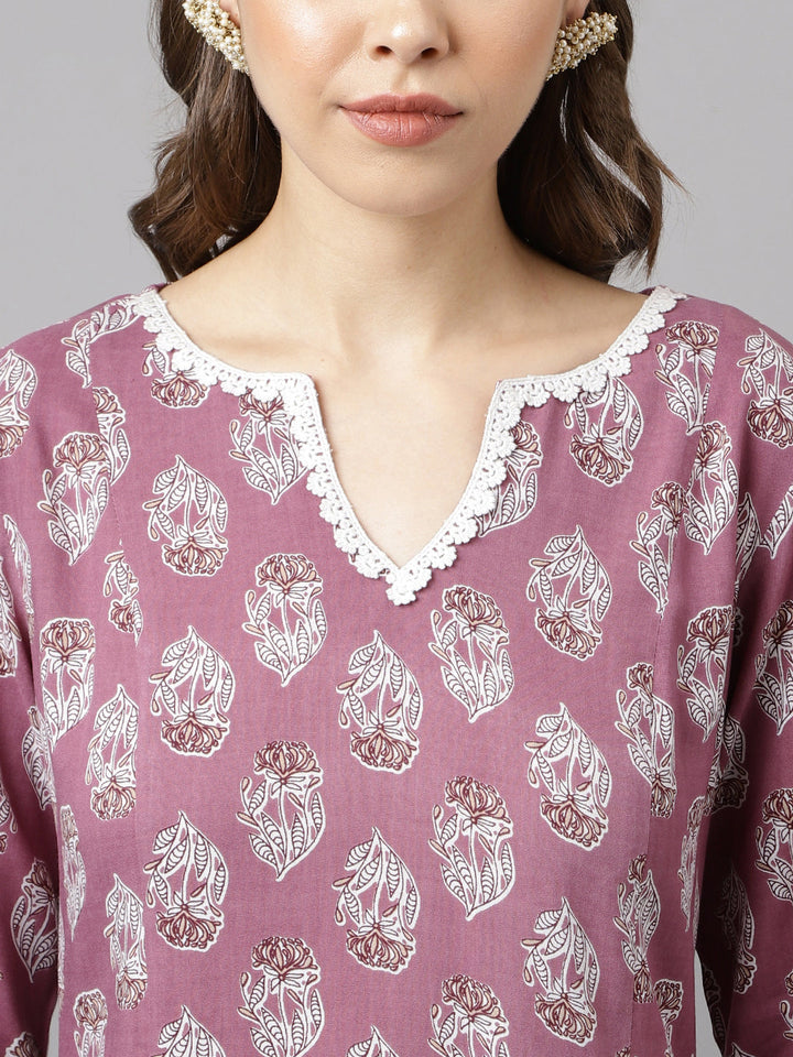Light-Purple-Cotton-A-Line-2-Piece-Kurta-Set
