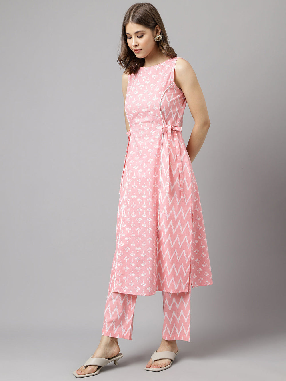 Baby-Pink-Cotton-A-Line-2-Piece-Kurta-Set