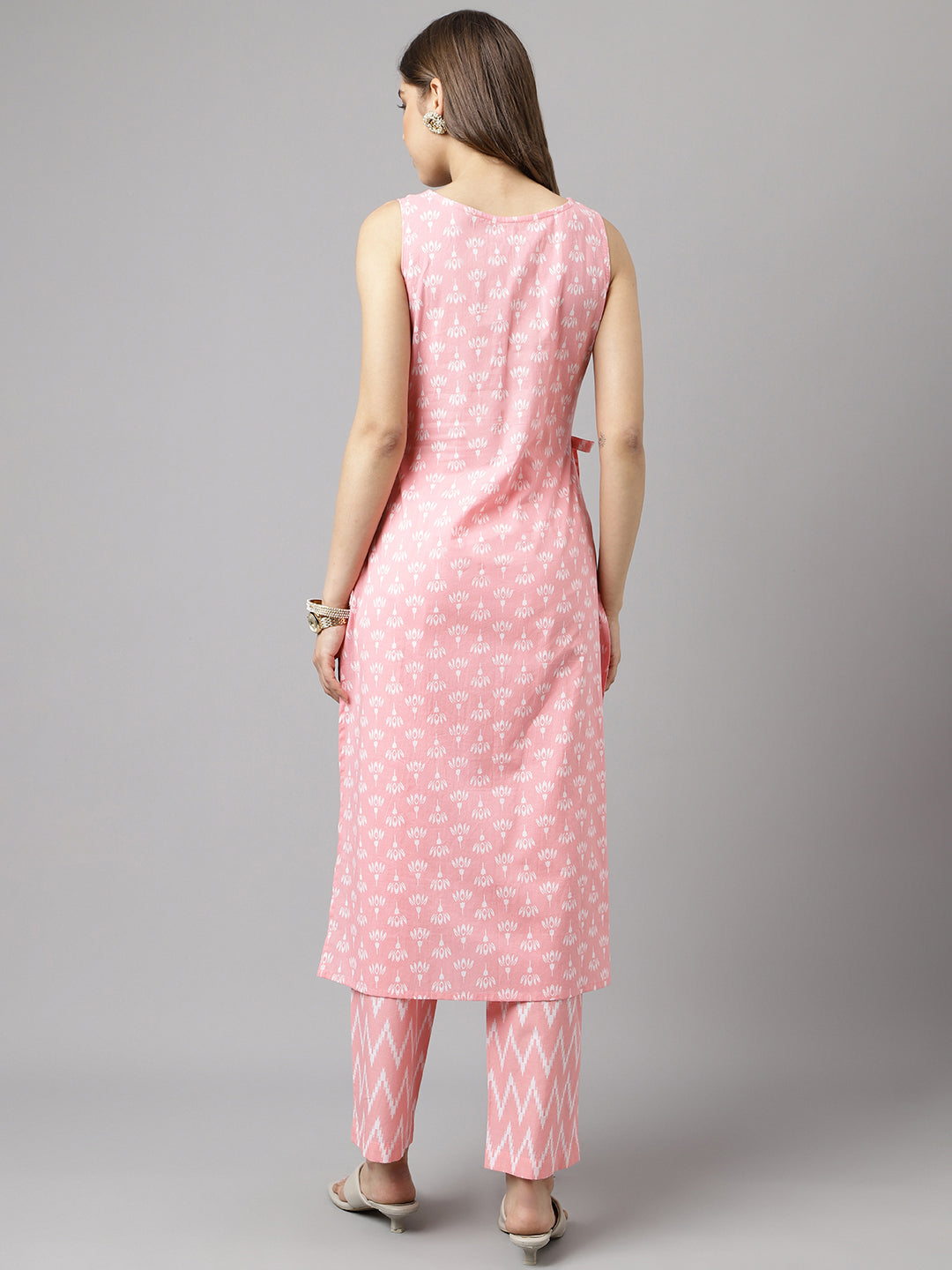 Baby-Pink-Cotton-A-Line-2-Piece-Kurta-Set