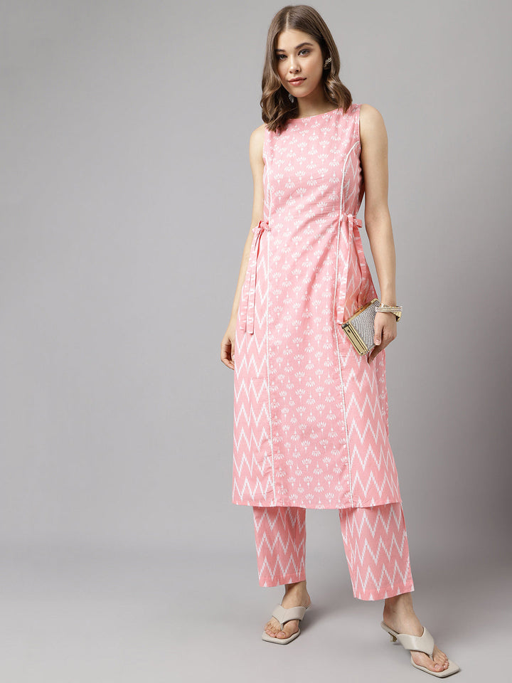 Baby-Pink-Cotton-A-Line-2-Piece-Kurta-Set