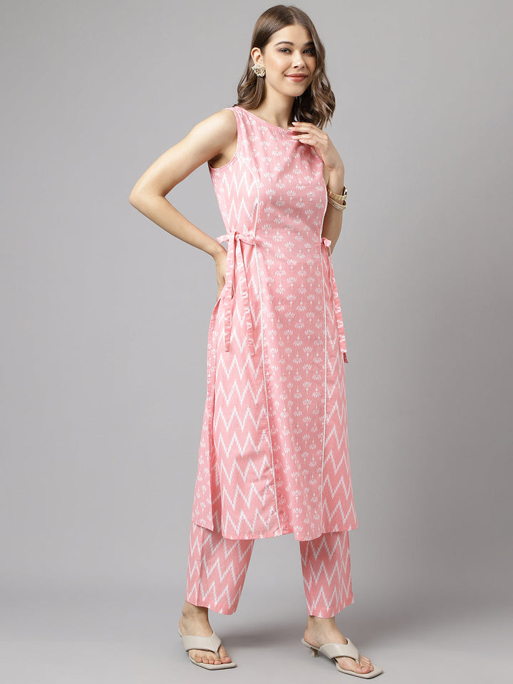 Baby-Pink-Cotton-A-Line-2-Piece-Kurta-Set