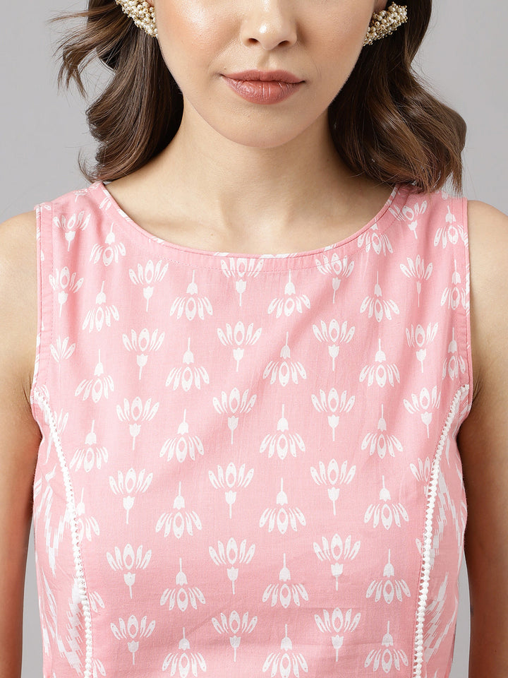 Baby-Pink-Cotton-A-Line-2-Piece-Kurta-Set