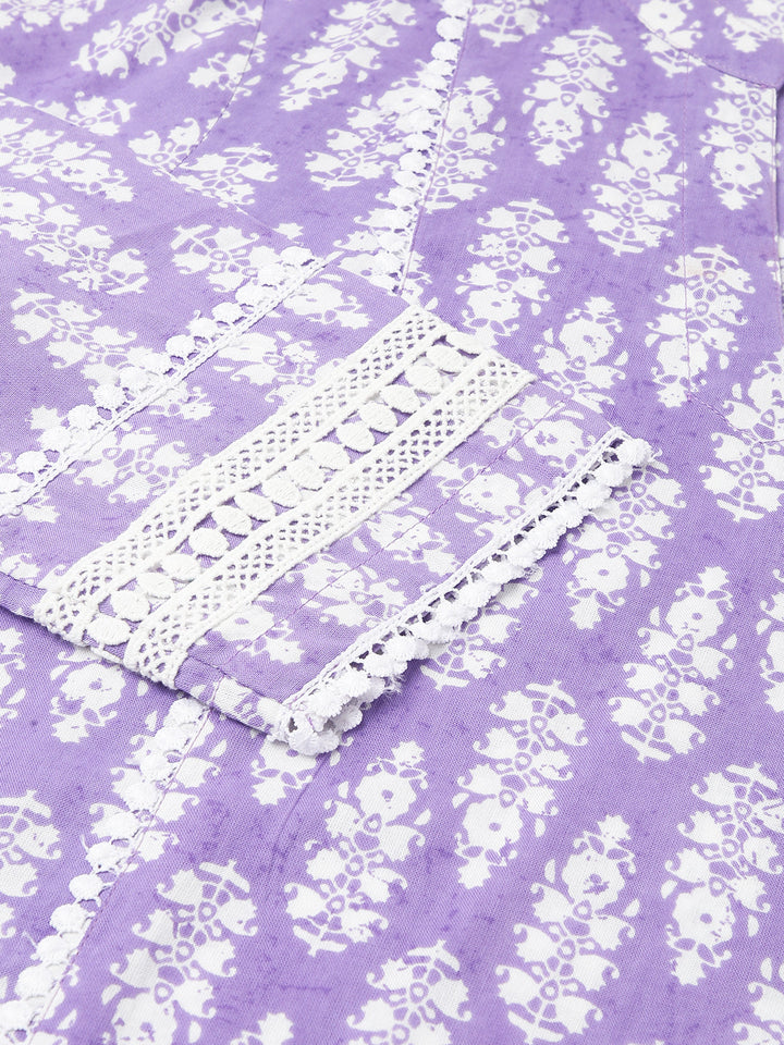 Light-Purple-Cotton-A-Line-2-Piece-Kurta-Set