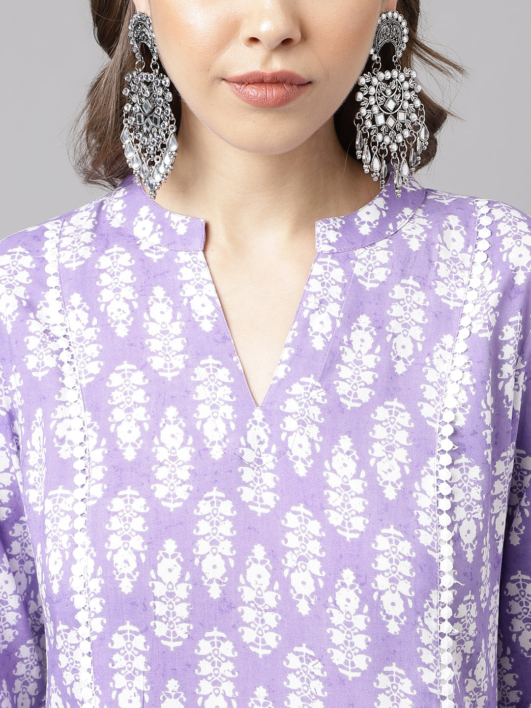 Light-Purple-Cotton-A-Line-2-Piece-Kurta-Set