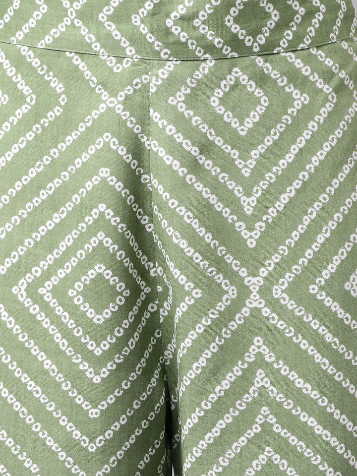 Green-Cotton-A-Line-2-Piece-Kurta-Set