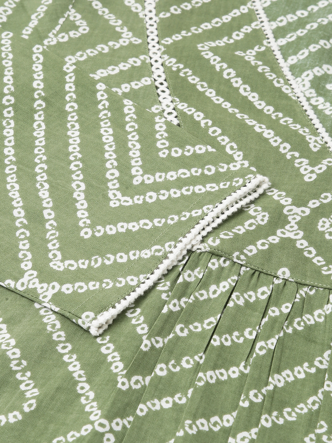Green-Cotton-A-Line-2-Piece-Kurta-Set