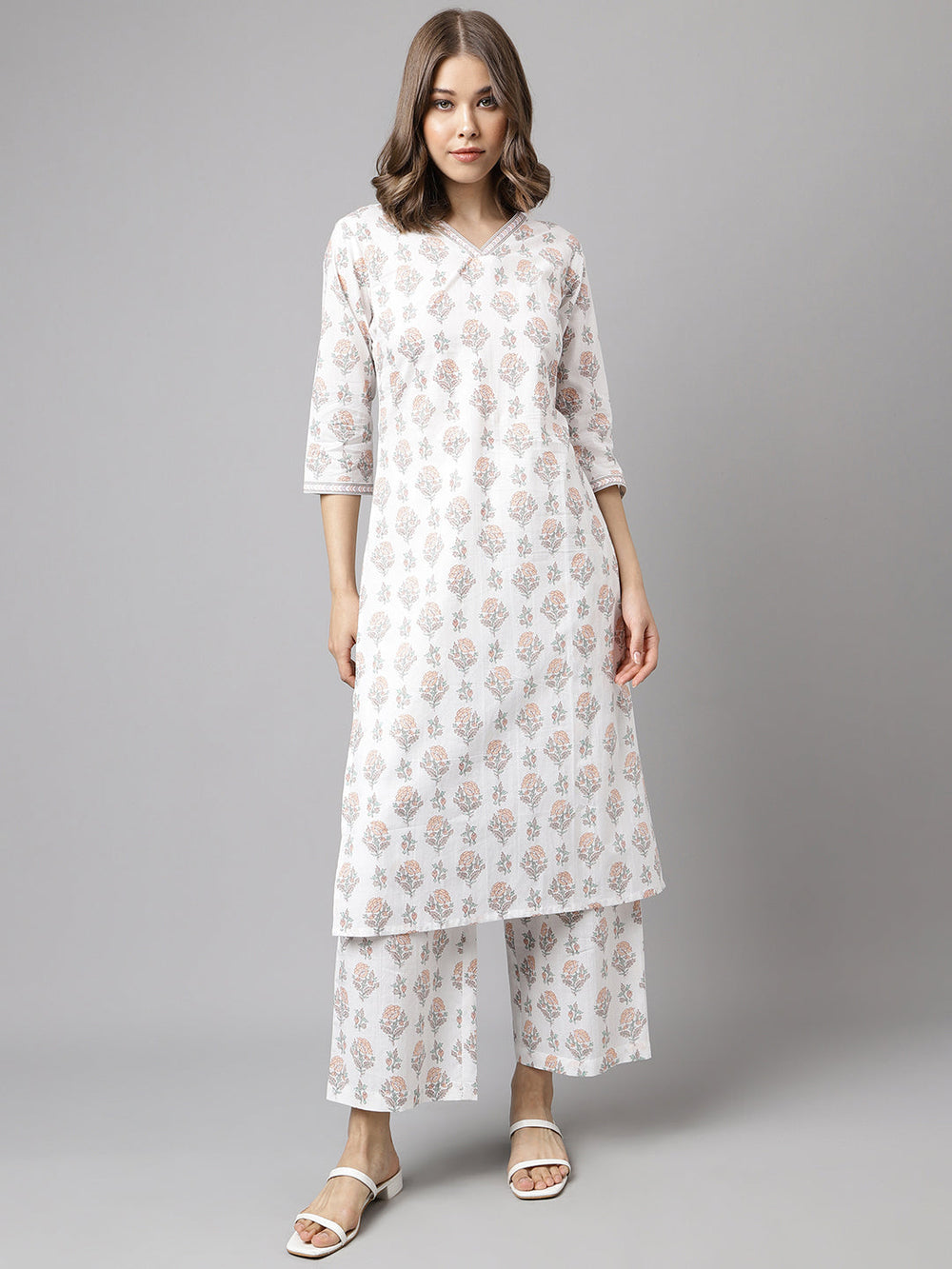 White-Cotton-A-Line-2-Piece-Kurta-Set