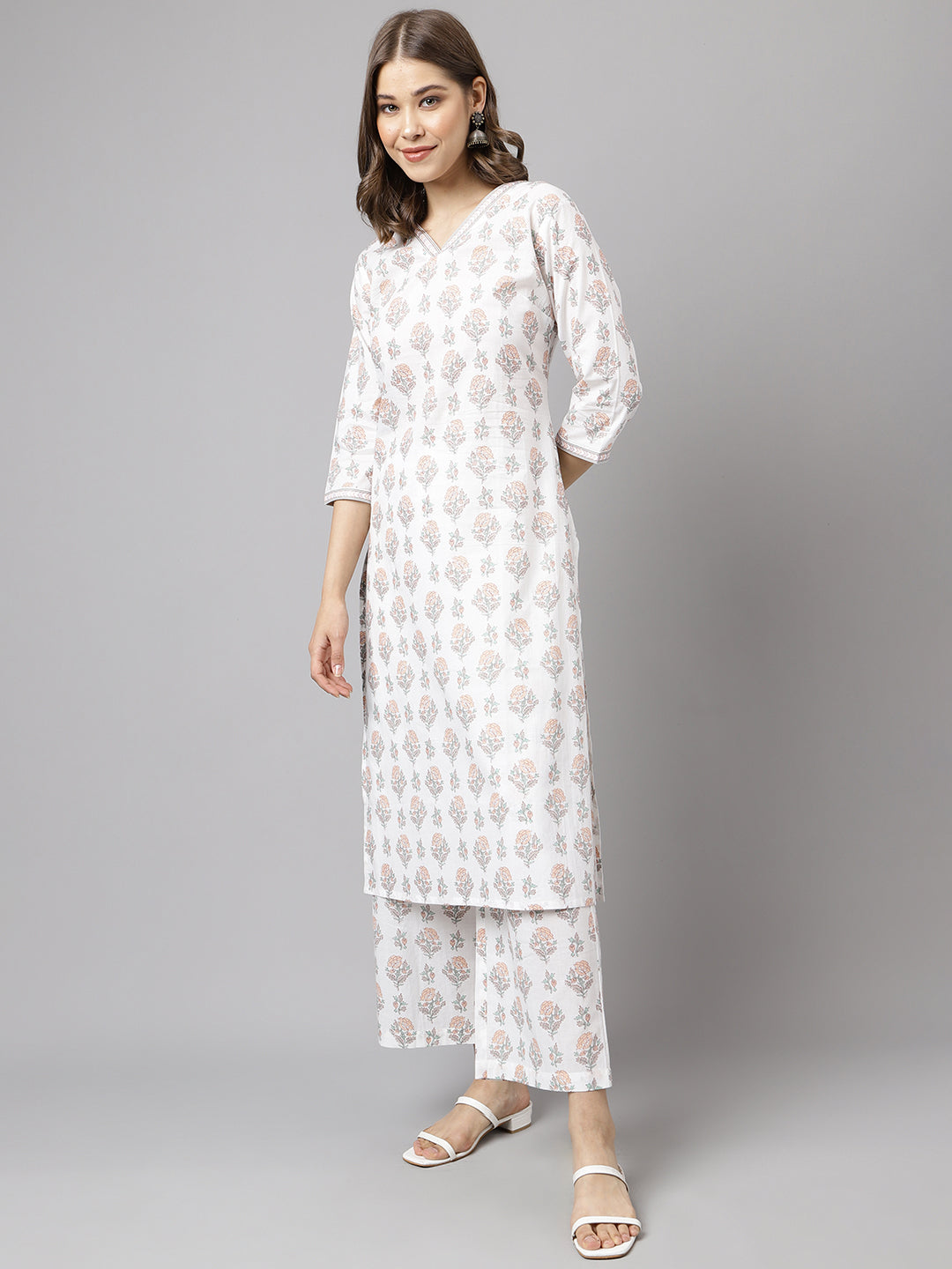 White-Cotton-A-Line-2-Piece-Kurta-Set