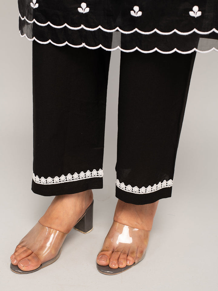 Black-Cotton-Embroidered-Straight-2-Piece-Kurta-Set