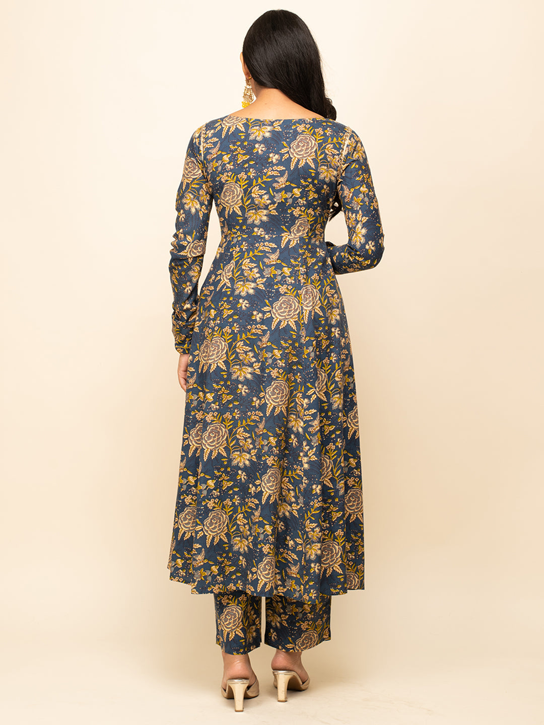Navy-Blue-Cotton-Floral-Printed-3-Piece-Kurta-Set